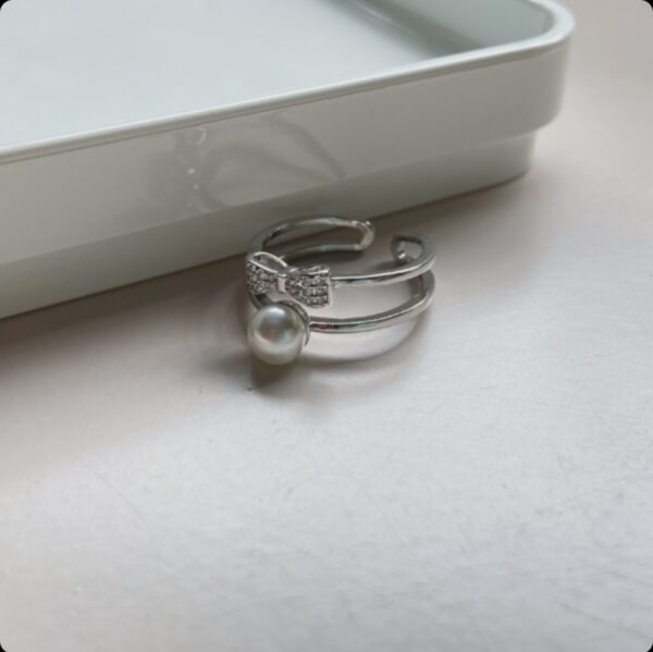 Bow Pearl Ring - Image 5