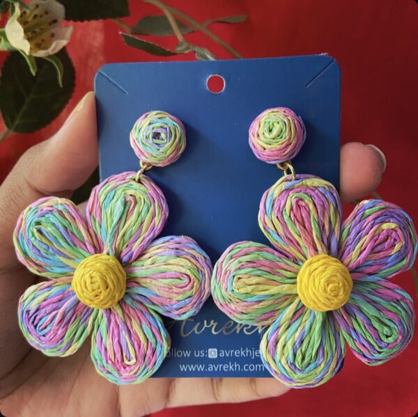 Paper Flower Earrings