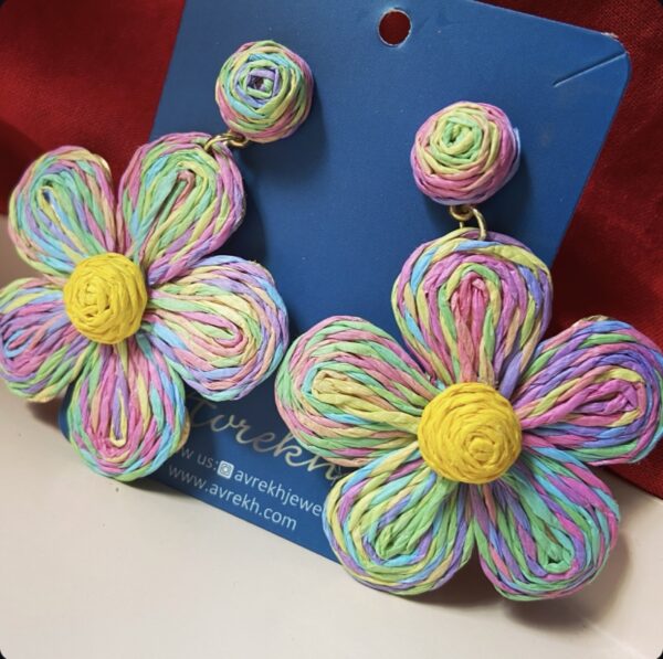 Paper Flower Earrings - Image 4