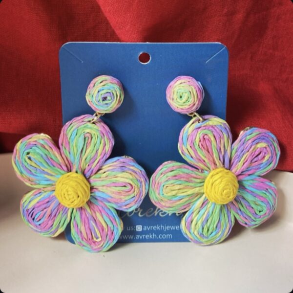 Paper Flower Earrings - Image 5