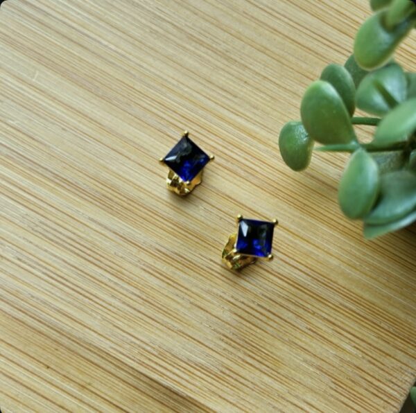 Blue Sapphire Studs - Image 5