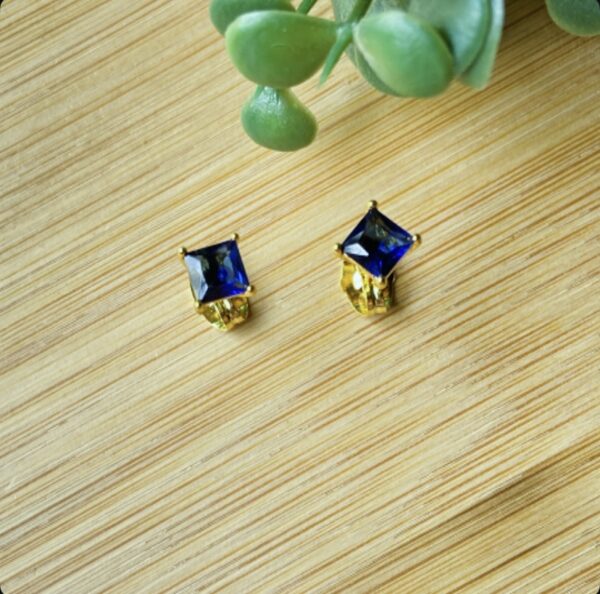 Blue Sapphire Studs - Image 2