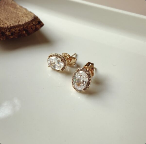 Diamond Oval Studs - Image 4