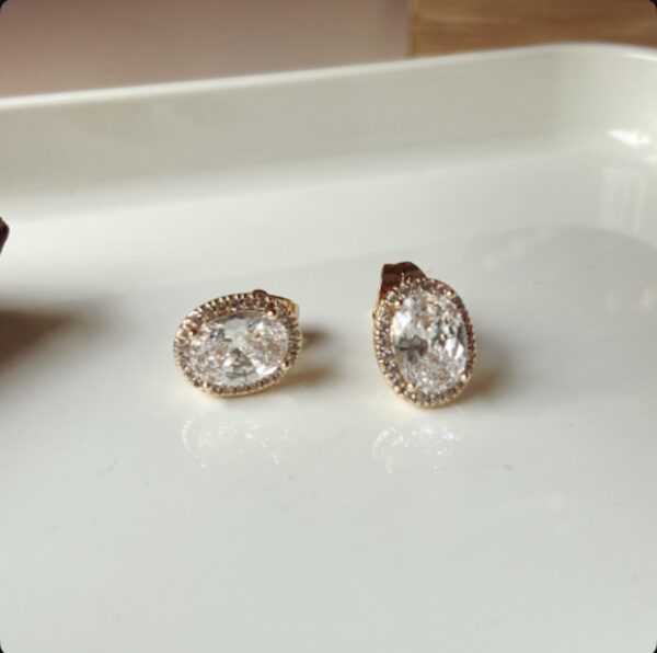 Diamond Oval Studs - Image 2