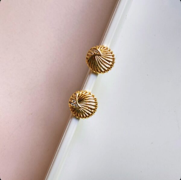 Stripe Round Studs - Image 2