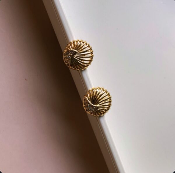 Stripe Round Studs - Image 4